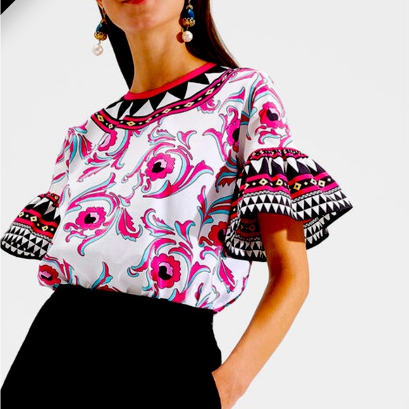 LA DoubleJ Walk the Dog Pink and Black top - Picture 1 of 6